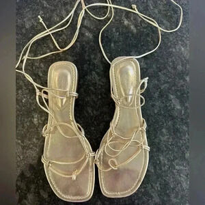Gold Porte and Paire Sandals